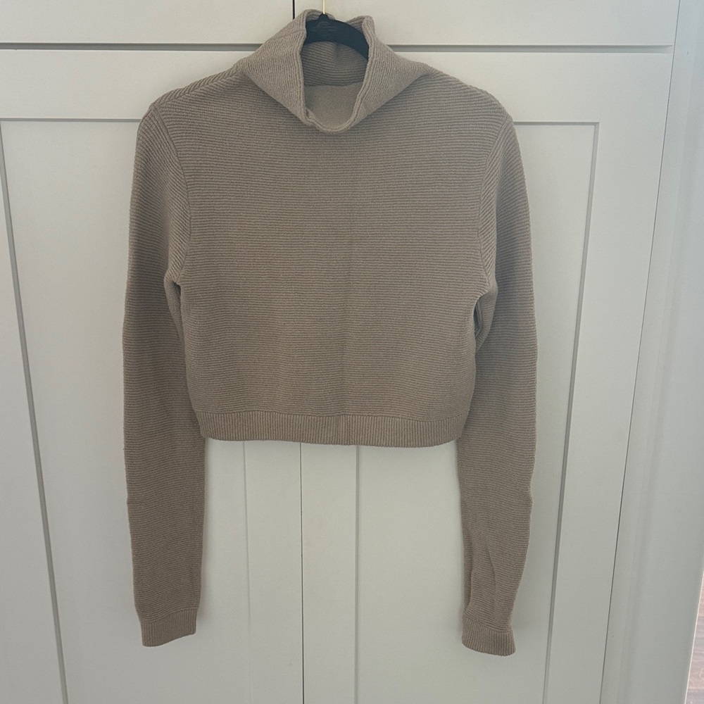Free People Ottoman Cropped Mock Neck Pullover